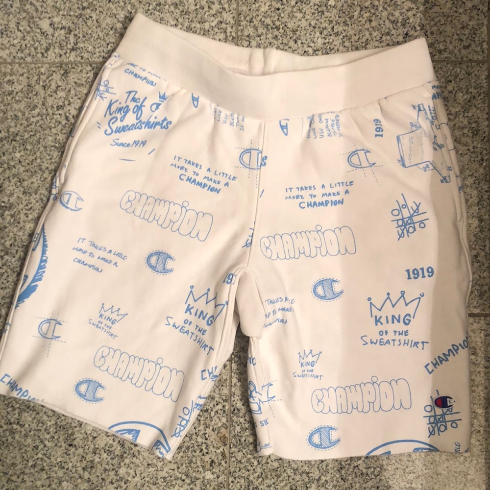 White champion sweat shorts